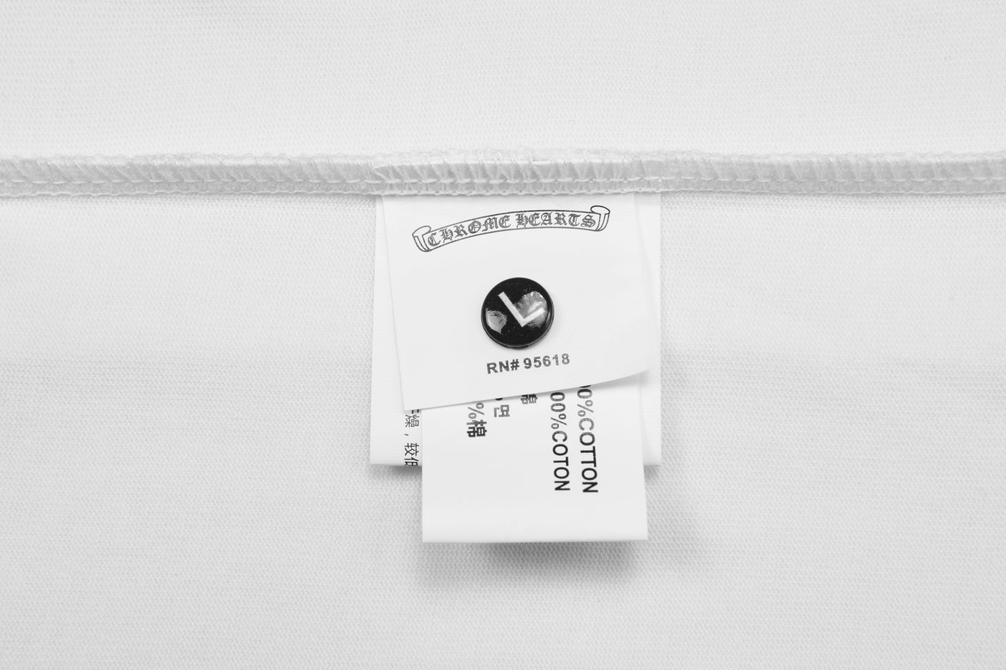 T-shirt imprimé réfléchissant avec emblème Iris Chrome Hearts 2621