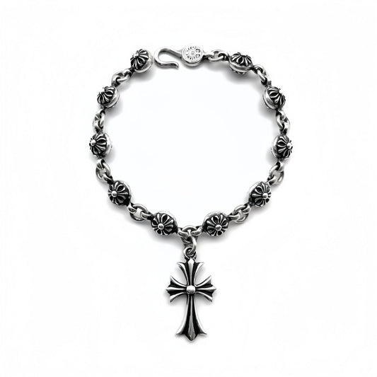 Bracelet Chrome Hearts Silver Cross Ball Tiny E