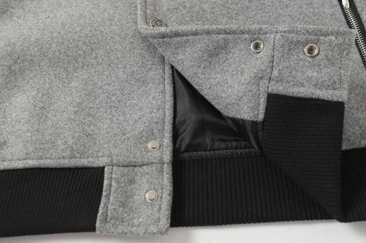 Blouson teddy Chrome Hearts Multi Cross - Veste urbaine gris noir 2215