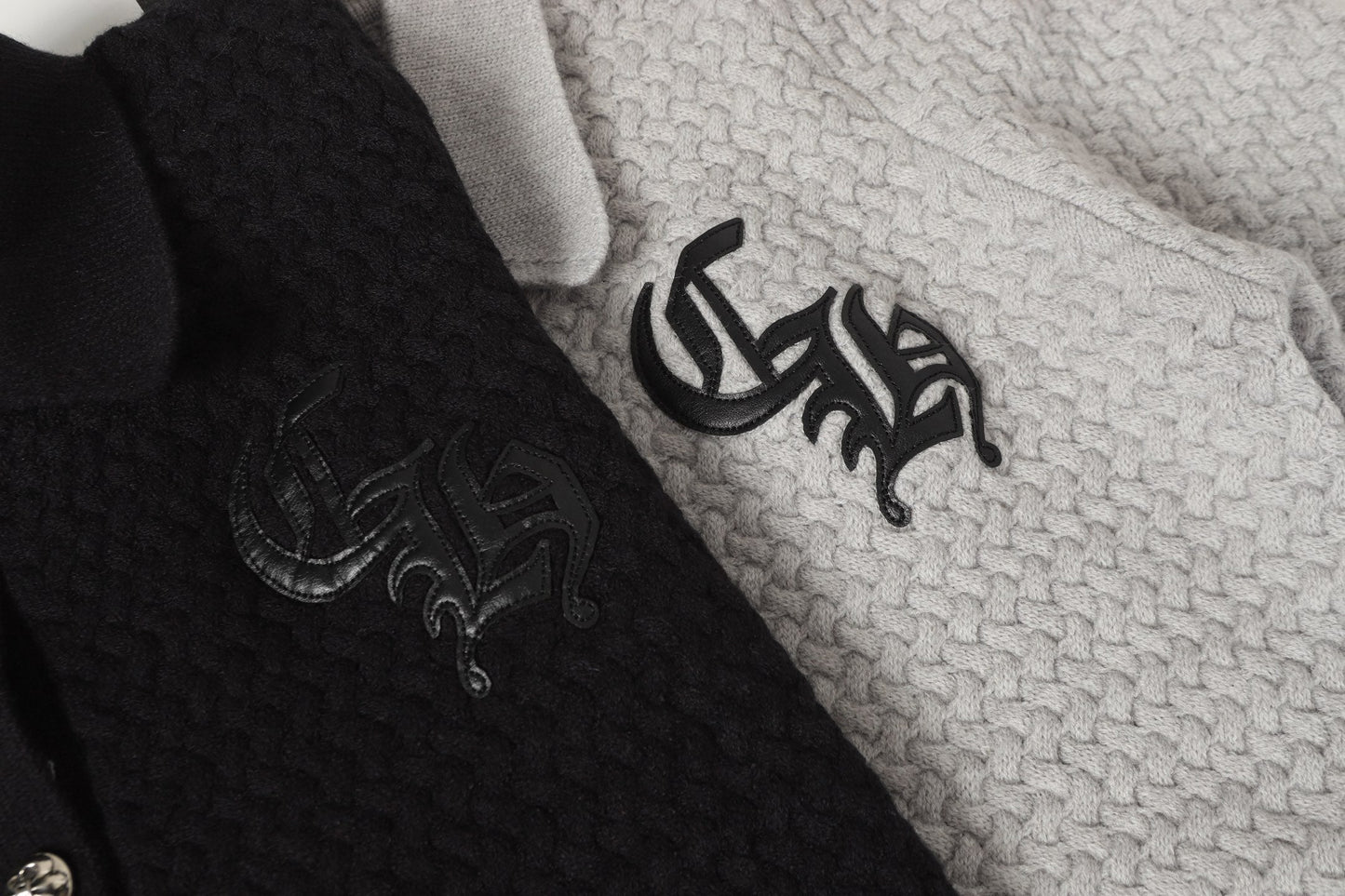 Gilet cardigan en maille Chrome Hearts croix gothique - Veste streetwear noire grise 904