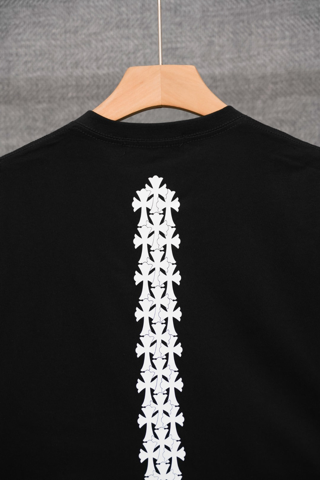 T-shirt à manches courtes côtelé personnalisé Chrome Hearts KT33
