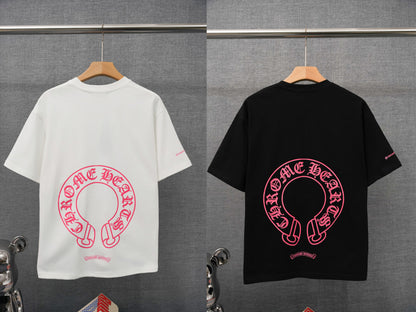 T-shirt à manches courtes Chrome Hearts imprimé lettres sanskrites KT36
