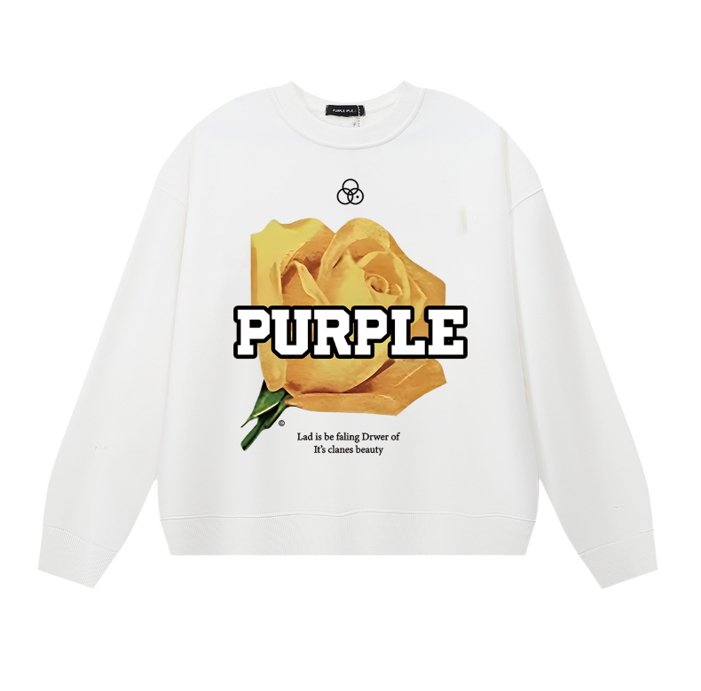 Sweat-shirt homme à manches longues violet 1143