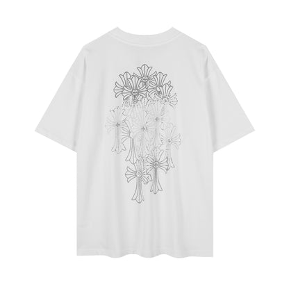 T-shirt Col Rond Chrome Hearts Firework Strass 2623