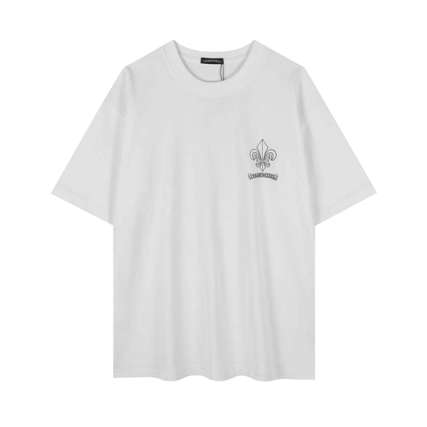 T-shirt imprimé réfléchissant avec emblème Iris Chrome Hearts 2621
