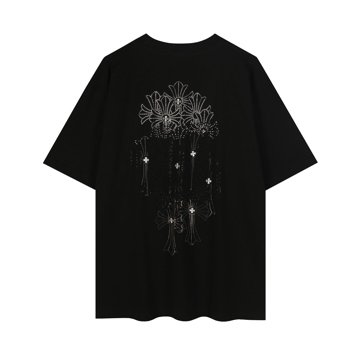 T-shirt Col Rond Chrome Hearts Firework Strass 2623