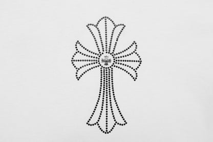 T-shirt Col Rond Chrome Hearts Firework Strass 2623