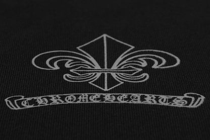 T-shirt imprimé réfléchissant avec emblème Iris Chrome Hearts 2621