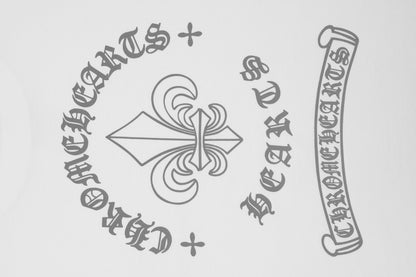 T-shirt imprimé réfléchissant avec emblème Iris Chrome Hearts 2621