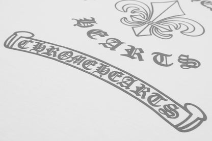 T-shirt imprimé réfléchissant avec emblème Iris Chrome Hearts 2621