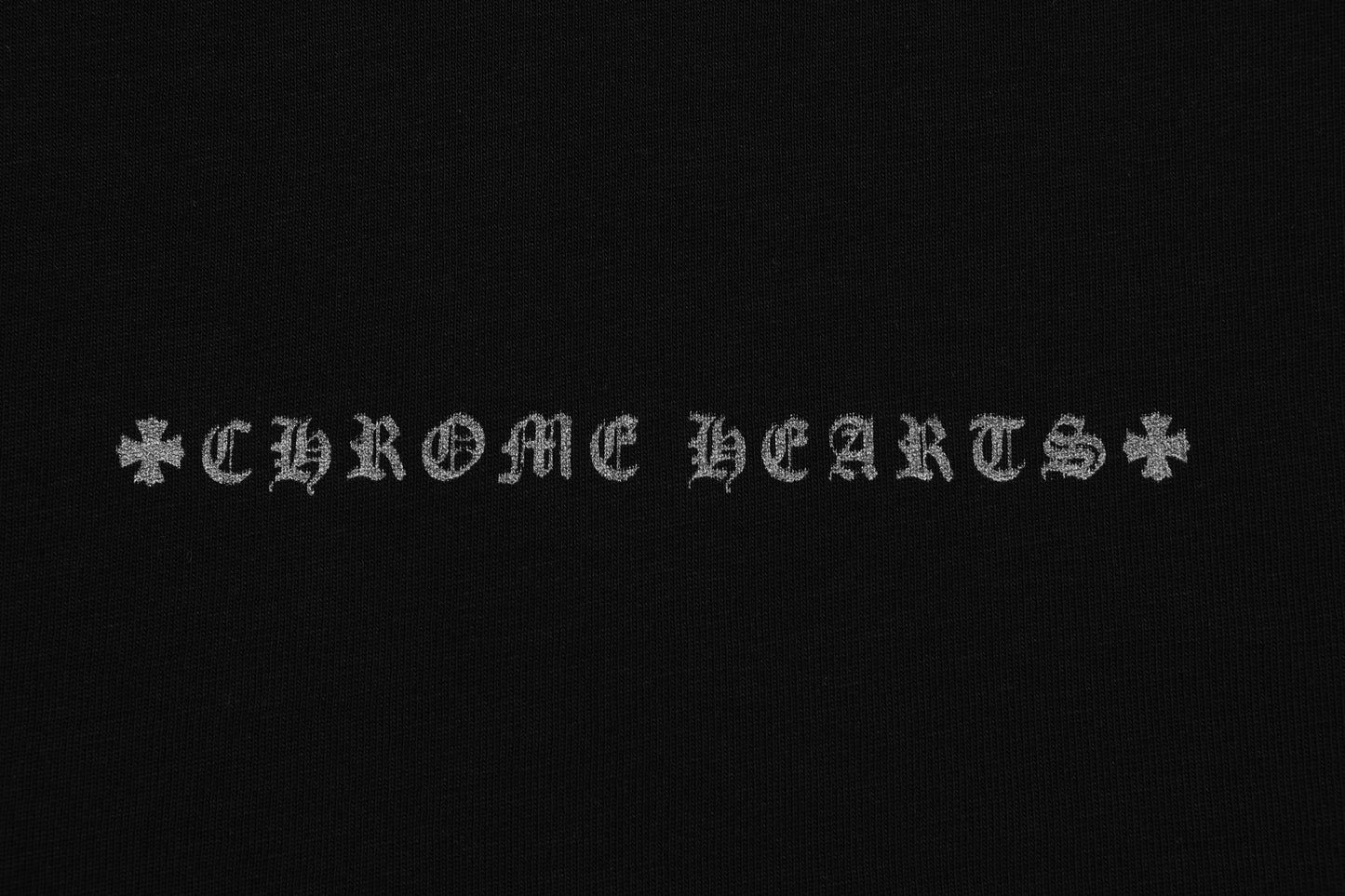 T-shirt délavé vintage Chrome Hearts réfléchissant gris argenté à croix florale 2626