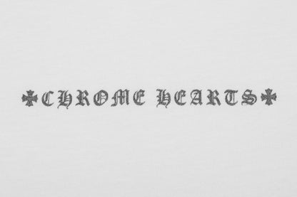 T-shirt délavé vintage Chrome Hearts réfléchissant gris argenté à croix florale 2626