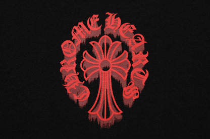 T-shirt délavé vintage Chrome Hearts Bloody Floral Cross 2627