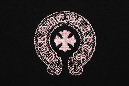 T-shirt brodé Chrome Hearts Classic Horseshoe Logo TB32