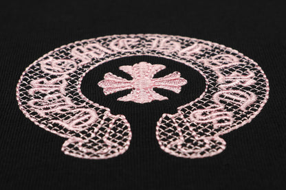 T-shirt brodé Chrome Hearts Classic Horseshoe Logo TB32
