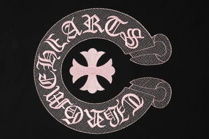 T-shirt brodé Chrome Hearts Classic Horseshoe Logo TB32