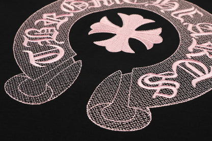 T-shirt brodé Chrome Hearts Classic Horseshoe Logo TB32