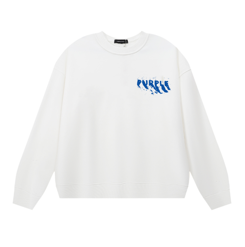 Sweat-shirt homme à manches longues violet 1158