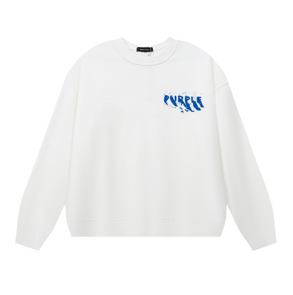 Sweat-shirt homme à manches longues violet 1158