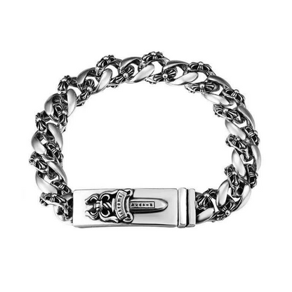 Bracelet Chrome Hearts DAGGER ID FANCY LINK CLIP -9