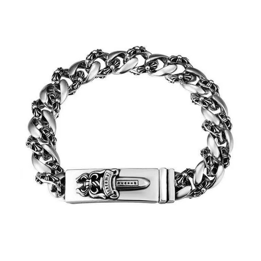 Bracelet Chrome Hearts DAGGER ID FANCY LINK CLIP -9