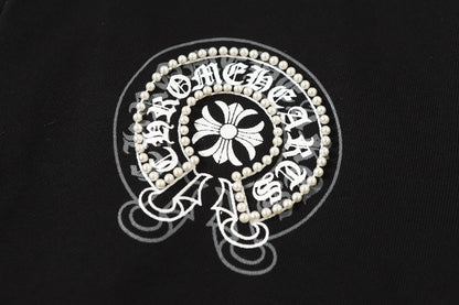 Hoodie Chrome Hearts Fer à Cheval Strass - Sweat-shirt Streetwear Gothique Noir 2601