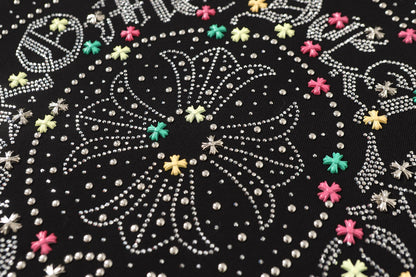 Sweat à capuche Chrome Hearts Coloré Strass - Noir Gothique Street 2608