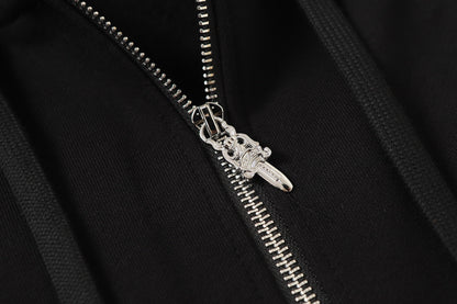 Sweat à capuche Chrome Hearts Coloré Strass - Noir Gothique Street 2608