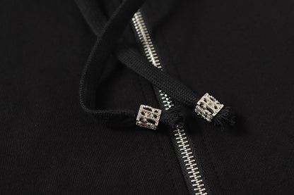 Sweat à capuche Chrome Hearts Coloré Strass - Noir Gothique Street 2608