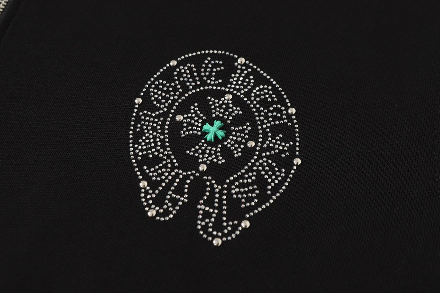 Sweat à capuche Chrome Hearts Coloré Strass - Noir Gothique Street 2608