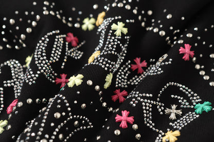 Sweat à capuche Chrome Hearts Coloré Strass - Noir Gothique Street 2608