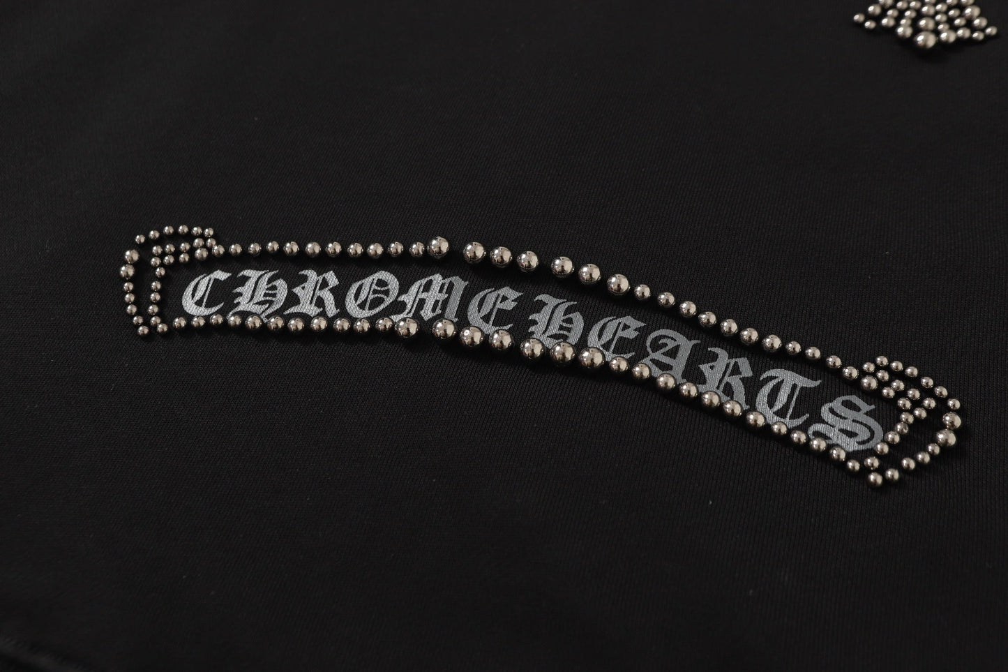Sweat à capuche Chrome Hearts motif croix en strass - Sweat-shirt streetwear gothique noir 2633