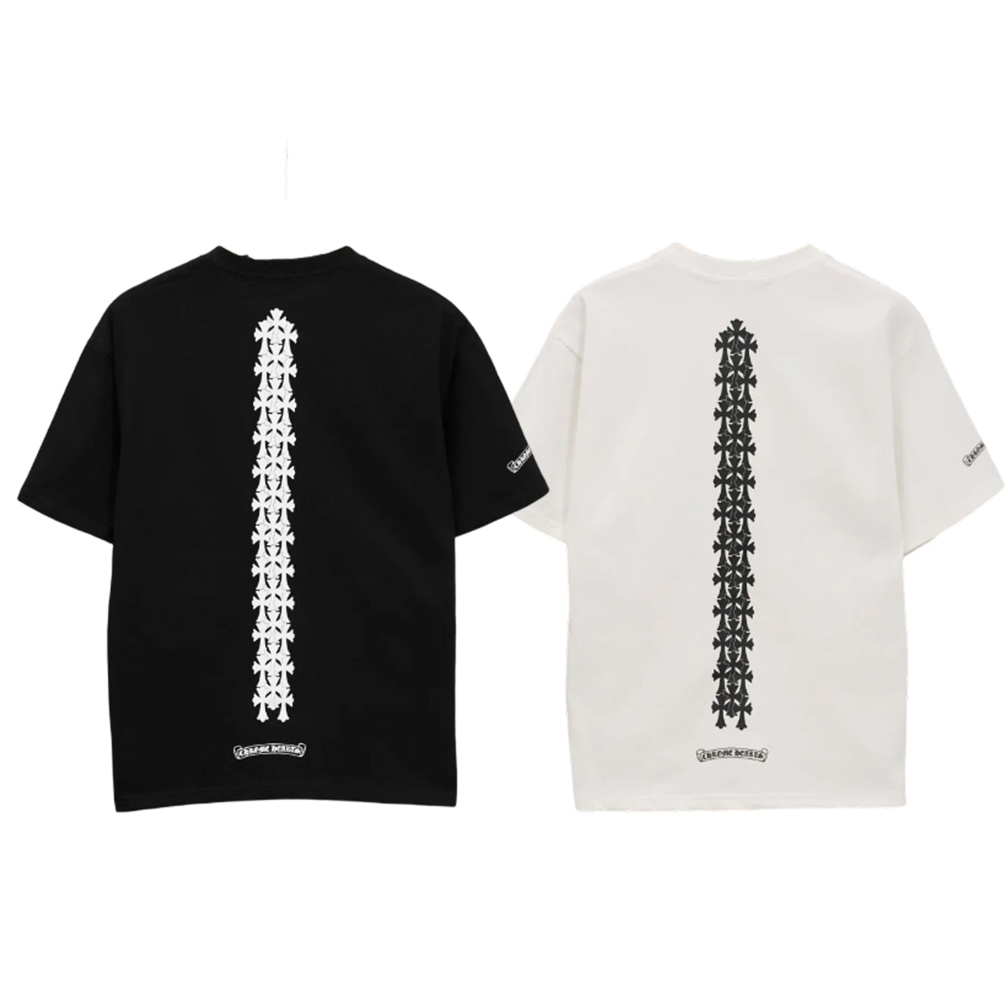 T-shirt à manches courtes côtelé personnalisé Chrome Hearts KT33