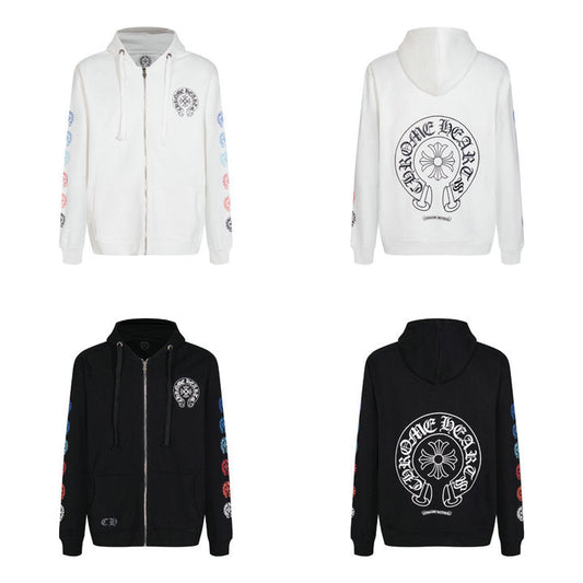 Sweat à capuche zippé Chrome Hearts K5011