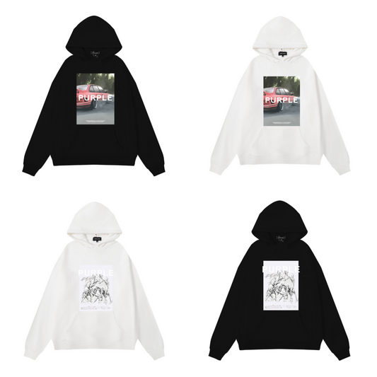 Nouveau sweat à capuche violet 985