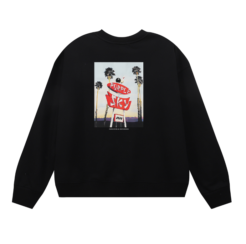 Sweat-shirt homme à manches longues violet 1150