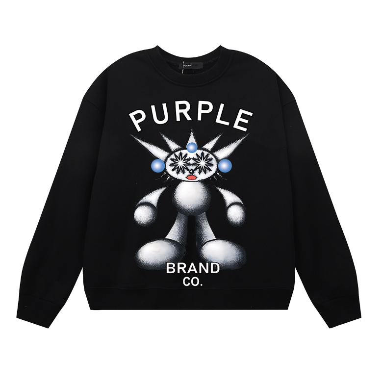 Sweat-shirt homme à manches longues violet 1157