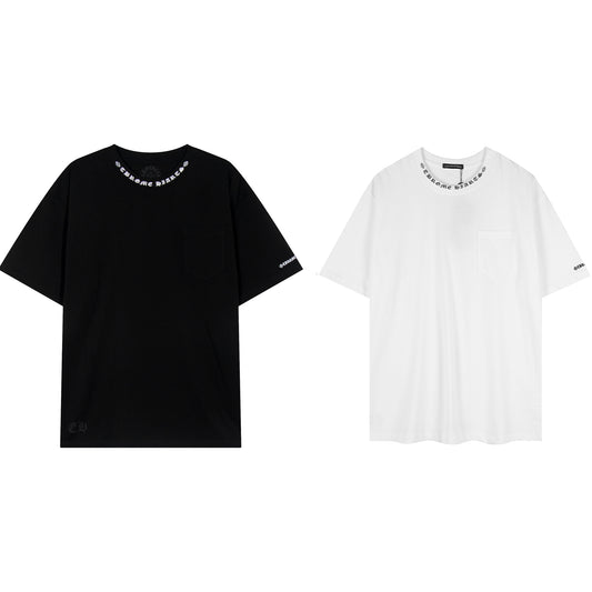 Chrome Hearts Sanskrit Pocket & Neck Letter Printed T-shirt TB02