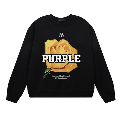 Sweat-shirt homme à manches longues violet 1143