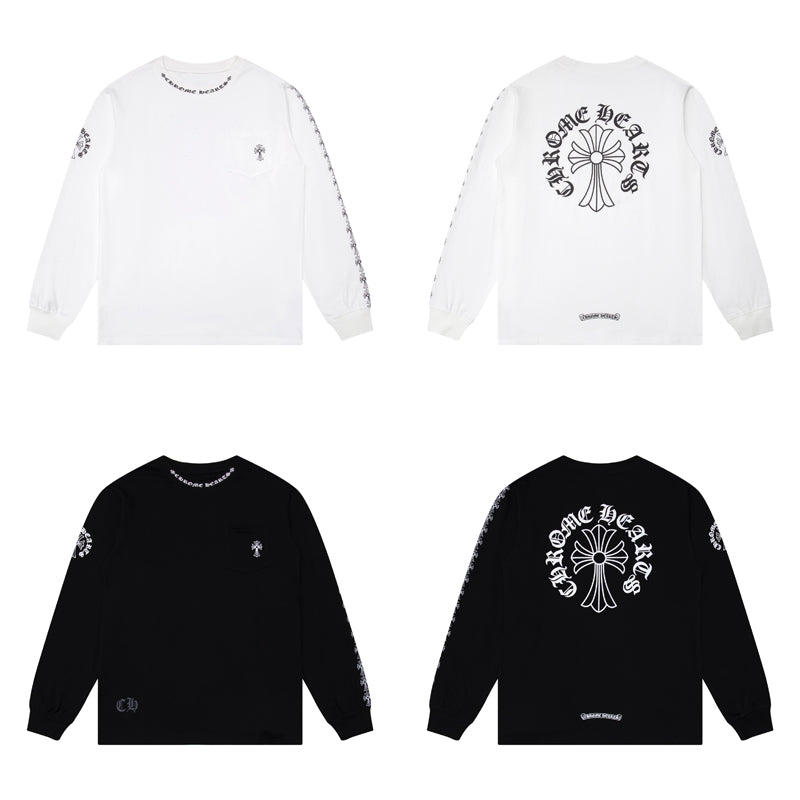 T-shirt à manches longues pour homme Chrome Hearts Sweat-shirt K9010