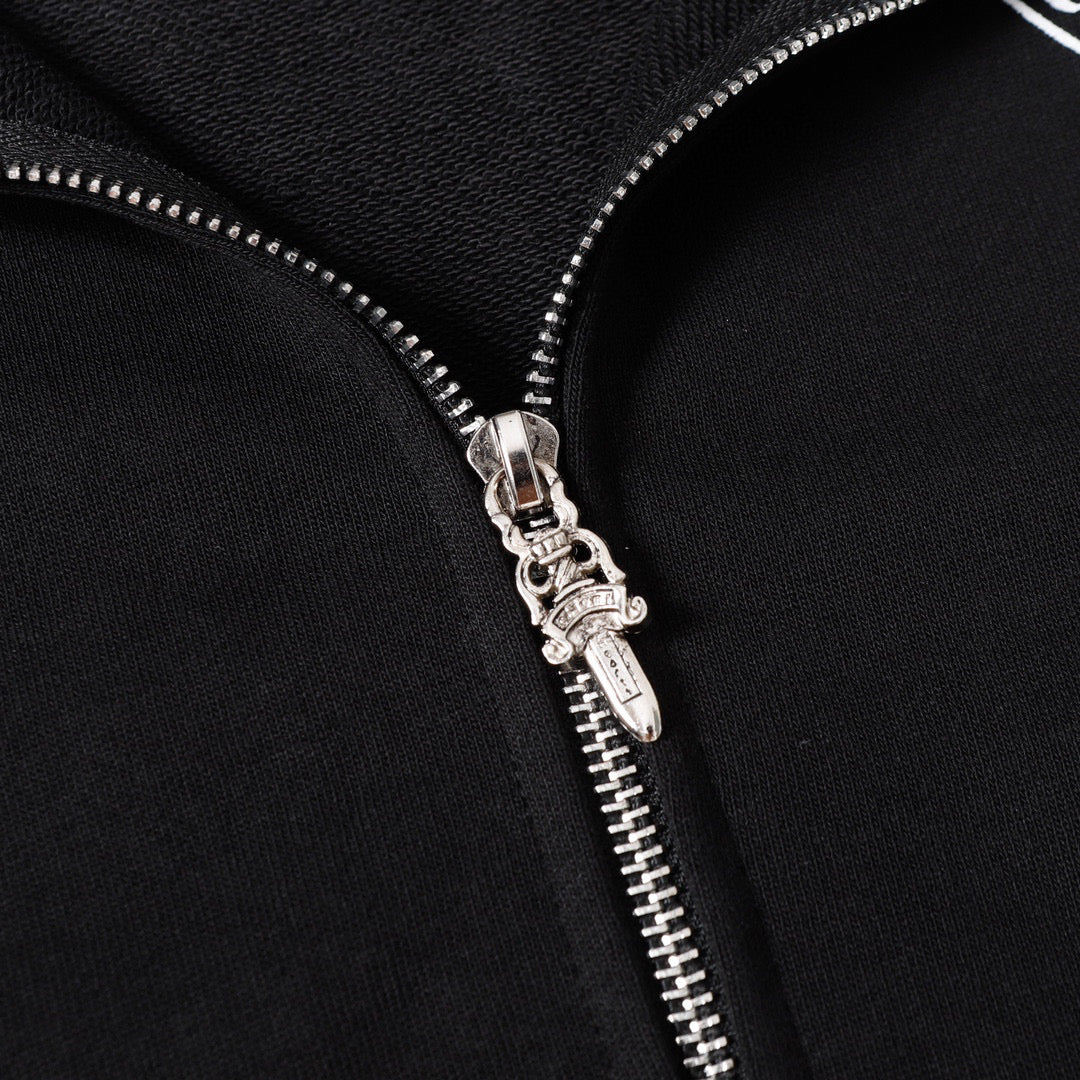 Sweat à capuche Chrome Hearts - Sweat-shirt brodé style streetwear noir 851