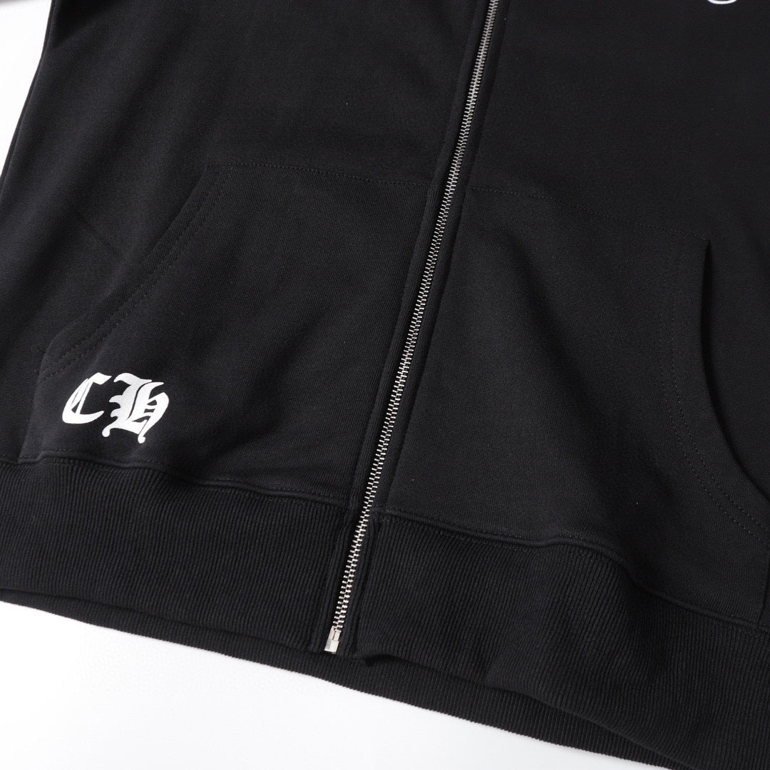 Sweat à capuche Chrome Hearts - Sweat-shirt brodé style streetwear noir 851