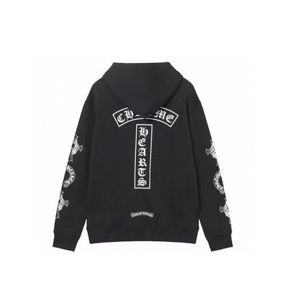 Sweat à capuche Chrome Hearts - Sweat-shirt brodé style streetwear noir 851