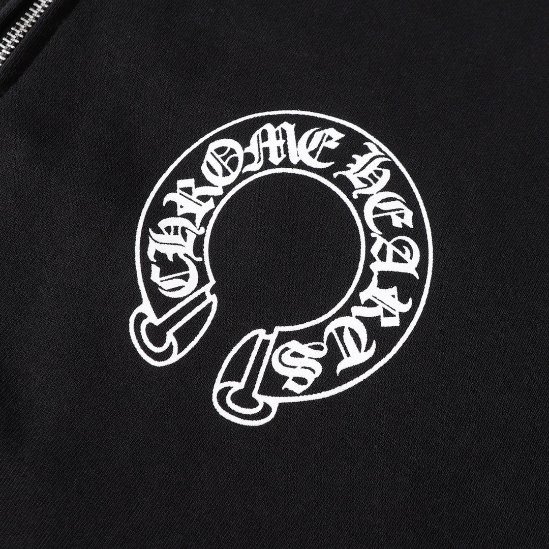 Sweat à capuche Chrome Hearts - Sweat-shirt brodé style streetwear noir 851