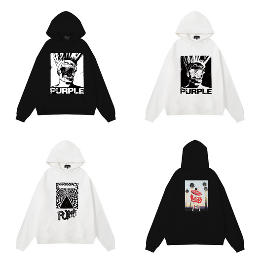 Nouveau sweat à capuche violet 996