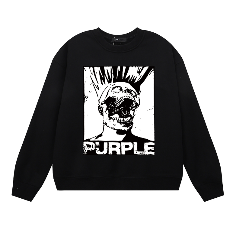 Sweat-shirt homme à manches longues violet 1144
