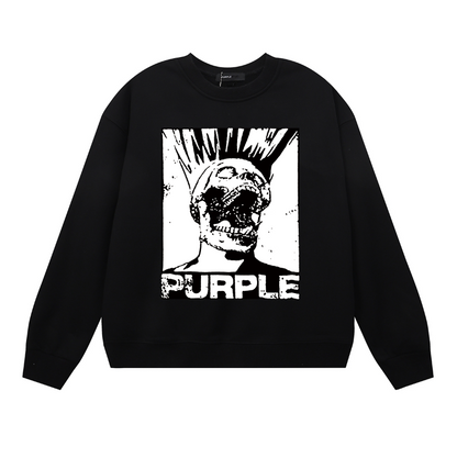 Sweat-shirt homme à manches longues violet 1144