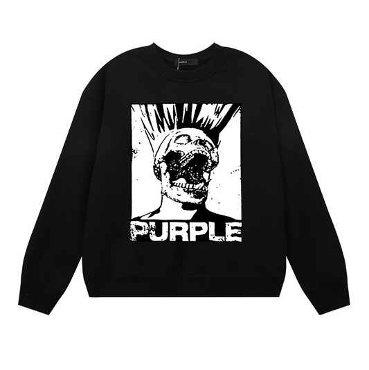 Sweat-shirt homme à manches longues violet 1144