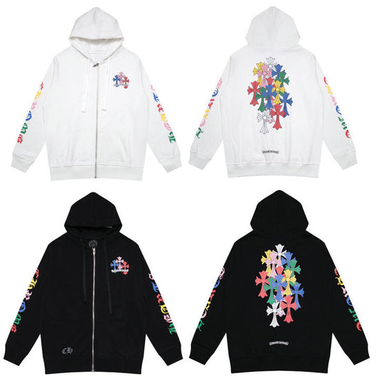 Sweat à capuche zippé Chrome Hearts K5010