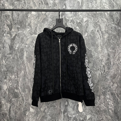 Sweat à capuche zippé Chrome Hearts K5028